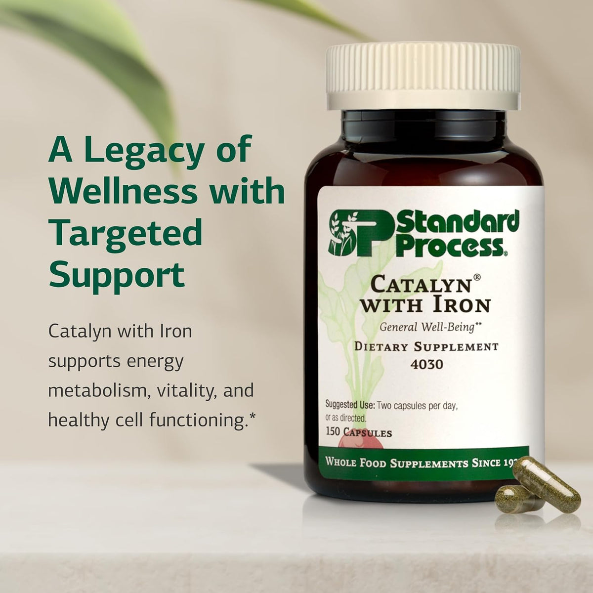 Standard Process Catalyn with Iron, General Wellness, 150 Capsules