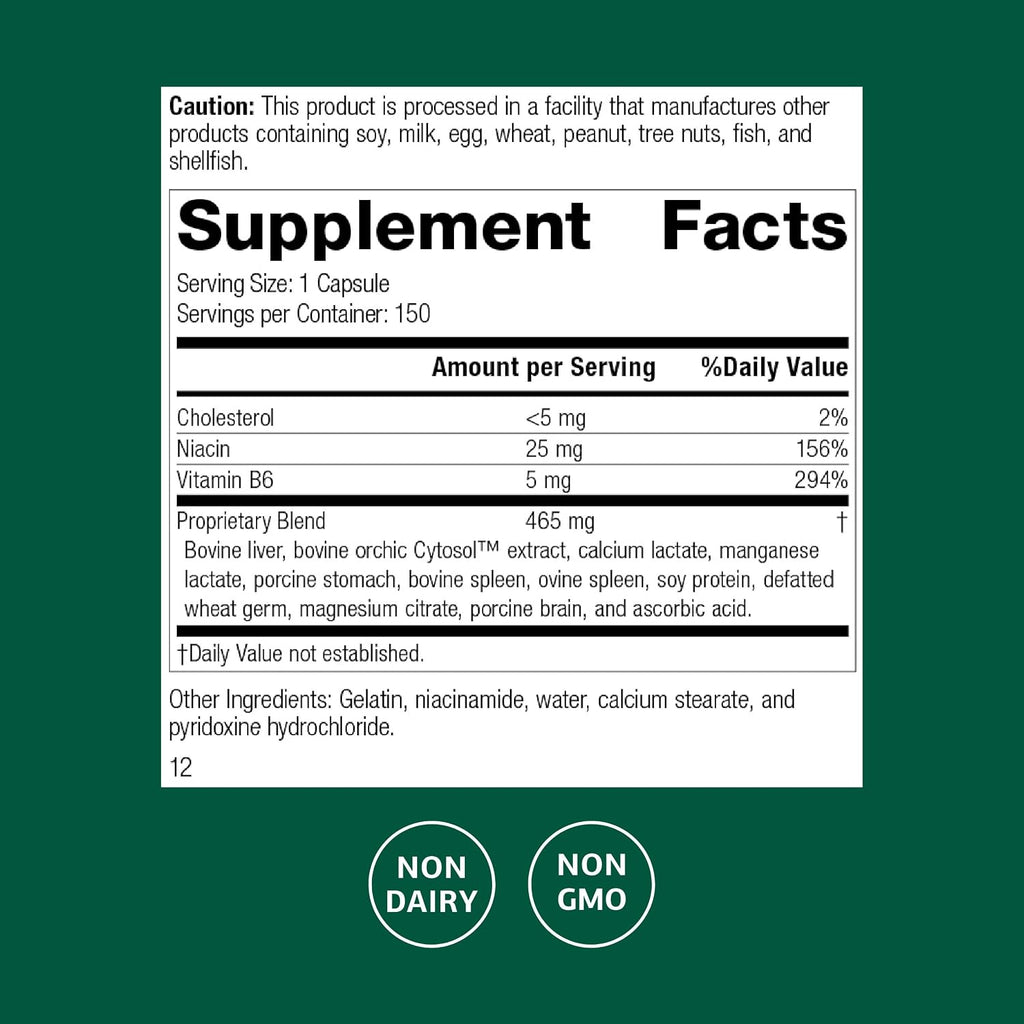 Standard Process Orchex, Emotional Balance Supplement, 150 Capsules