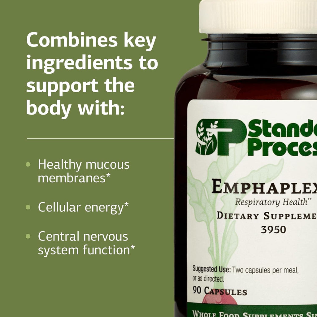 Standard Process Emphaplex, Respiratory & Nervous System, 90 Capsules