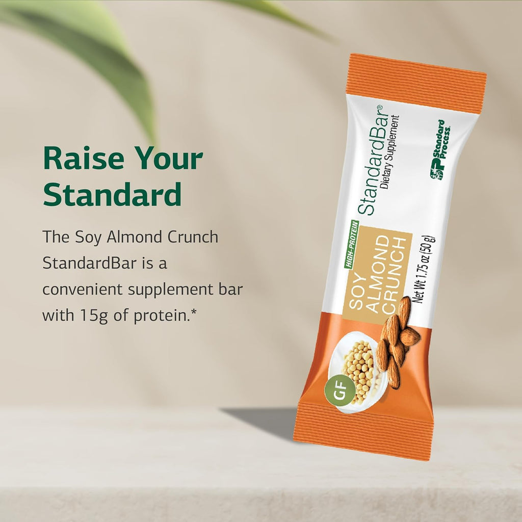 Standard Process - StandardBar Soy Almond Crunch, 18 Bars