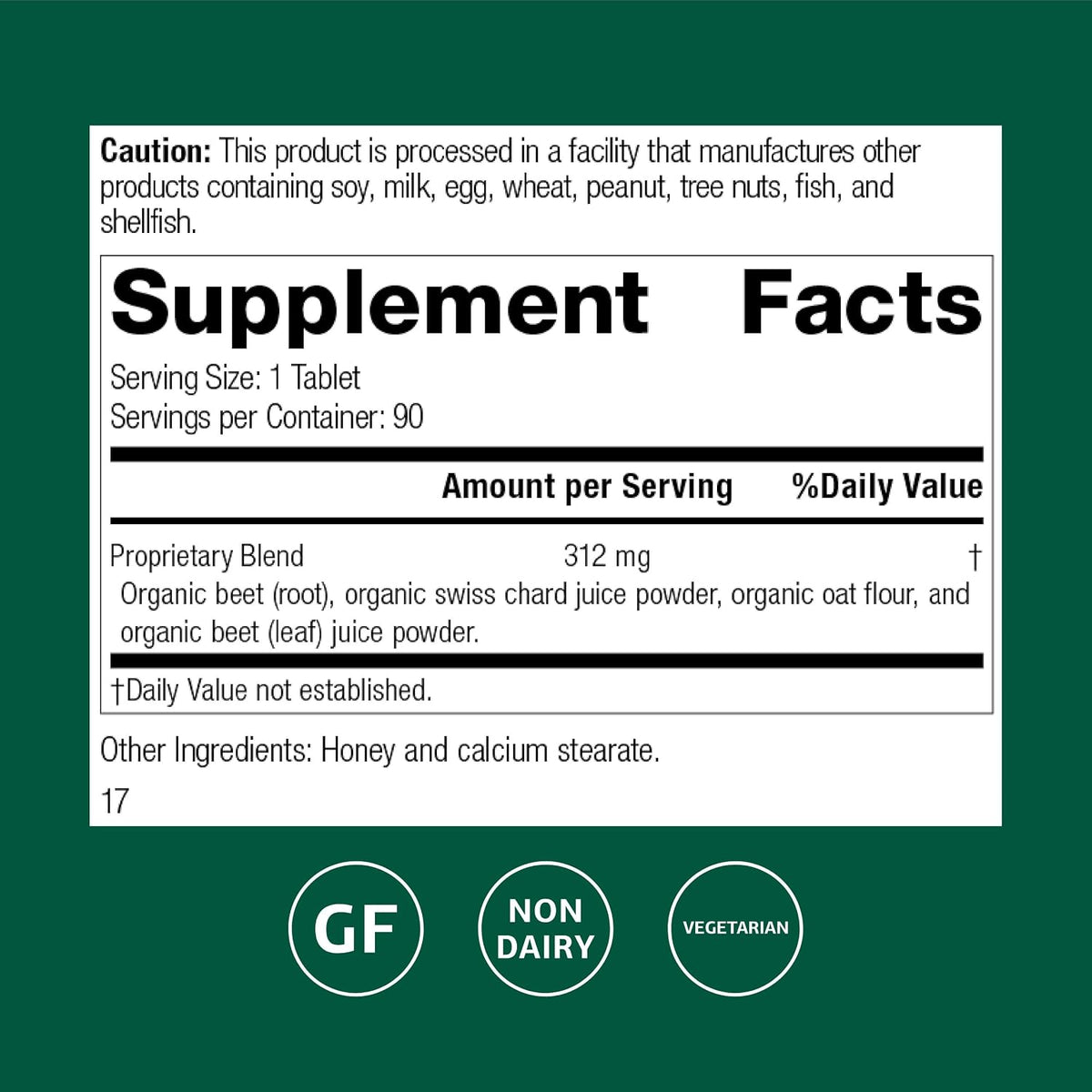 Standard Process Betafood, Digestive & Intestinal Supplement, 90 Tablets
