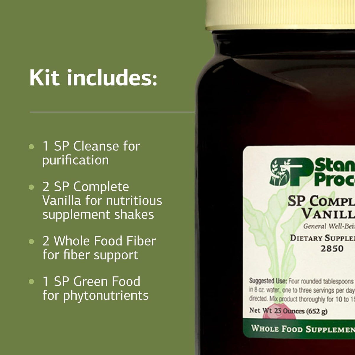 Standard Process Purification Kit with SP Complete & Fiber, 21-Day, Vanilla
