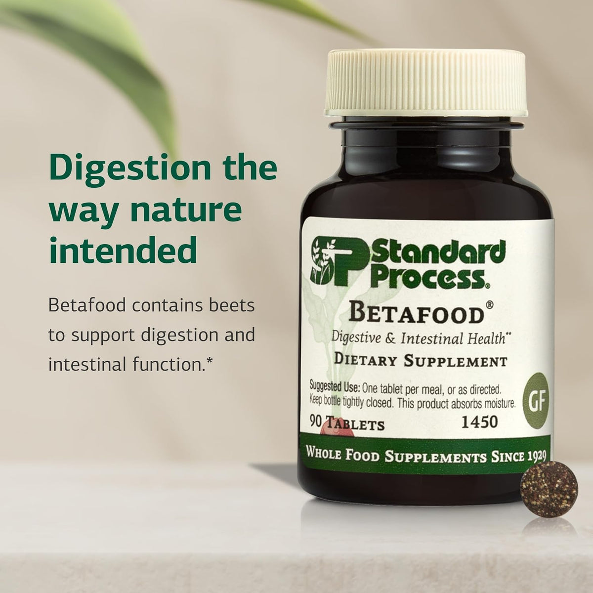Standard Process Betafood, Digestive & Intestinal Supplement, 90 Tablets