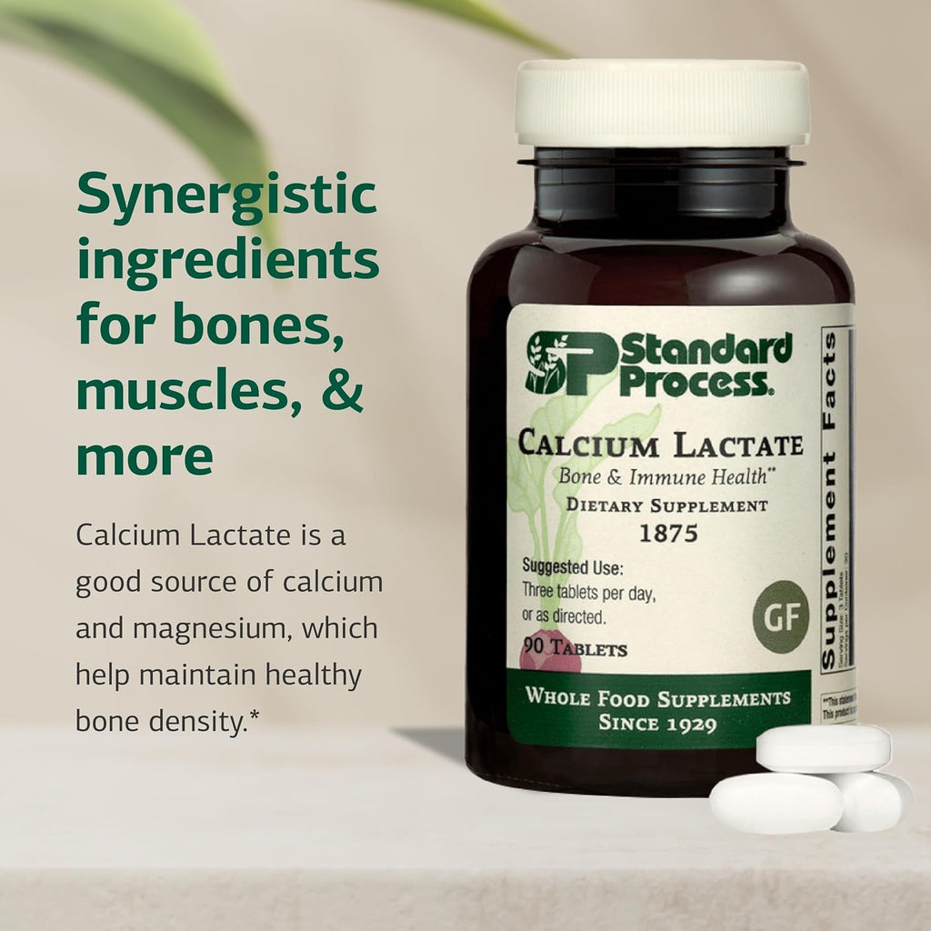 Standard Process Calcium Lactate, Bone & Immune Supplement, 90 Tablets