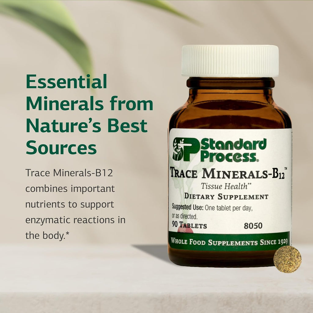 Standard Process Trace Minerals-B12, Thyroid & Cell Function, 90 Tablets