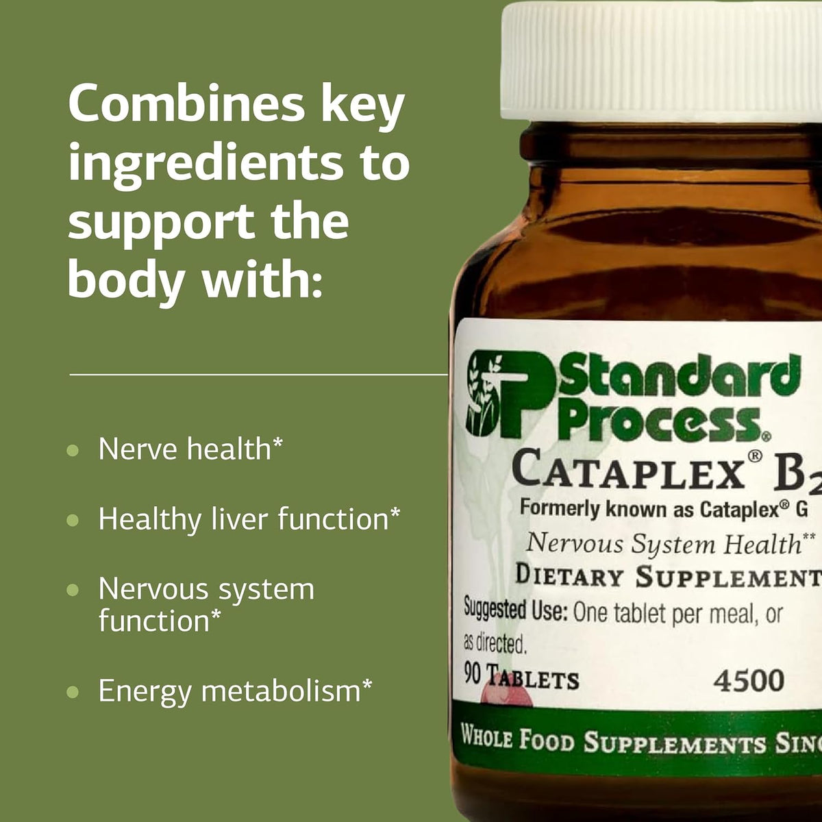 Standard Process Cataplex B2, Nervous System & Brain Health, 90 Tablets