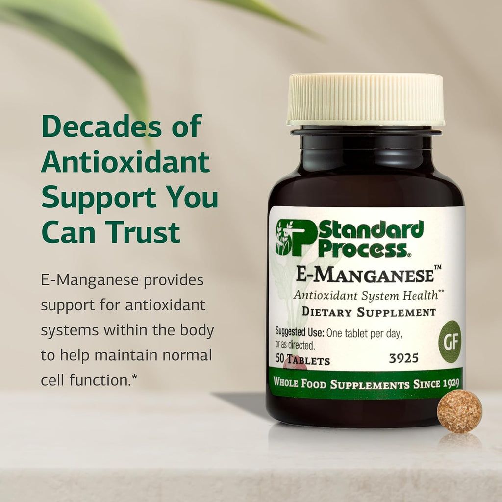 Standard Process E-Manganese, for Antioxidant & Cellular Health, 50 Tablets