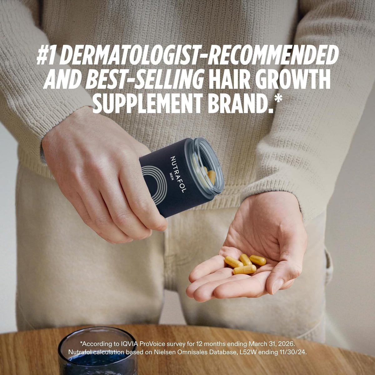 Nutrafol Men Hair Growth Supplements, Ages 18-49, 2-Month Bundle