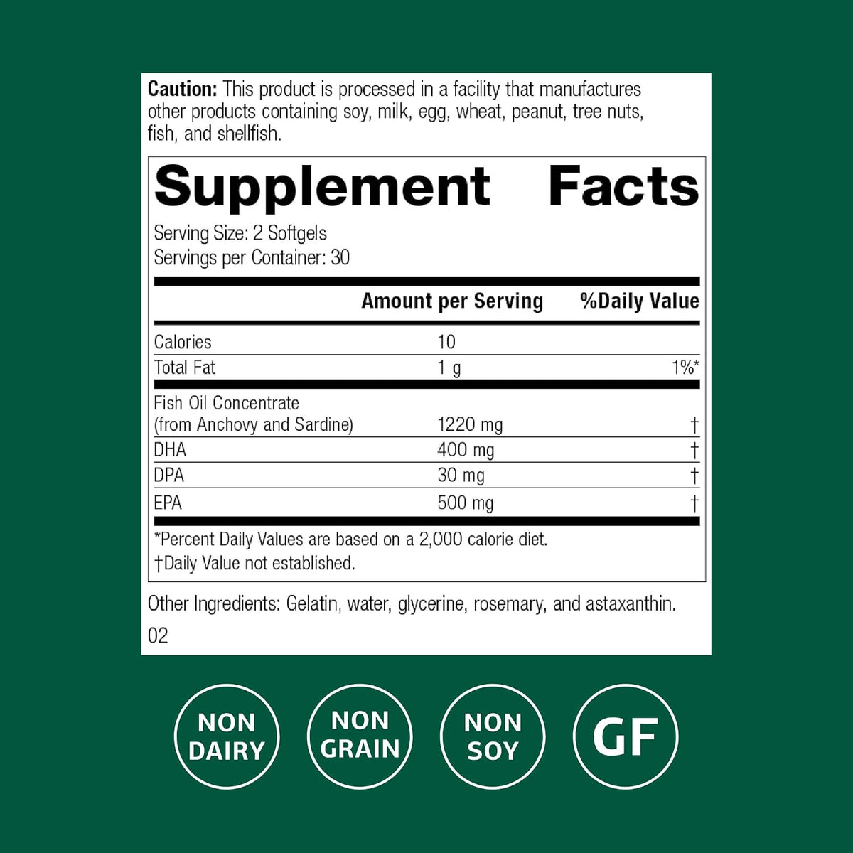 Standard Process Olprima EPA|DHA, Omega-3 Oil Brain Health, 60 Softgels