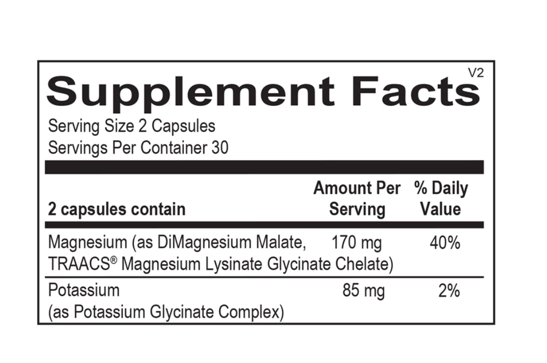 Ortho Molecular Products Reacted Magnesium & Potassium 60 CT