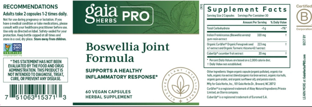 Gai Herbs Pro Boswellia Joint Formula