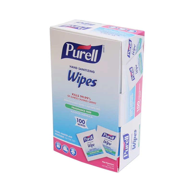 PURELL Hand Sanitizing Wipes – 100 Individually Wrapped Wipes | Fragrance Free
